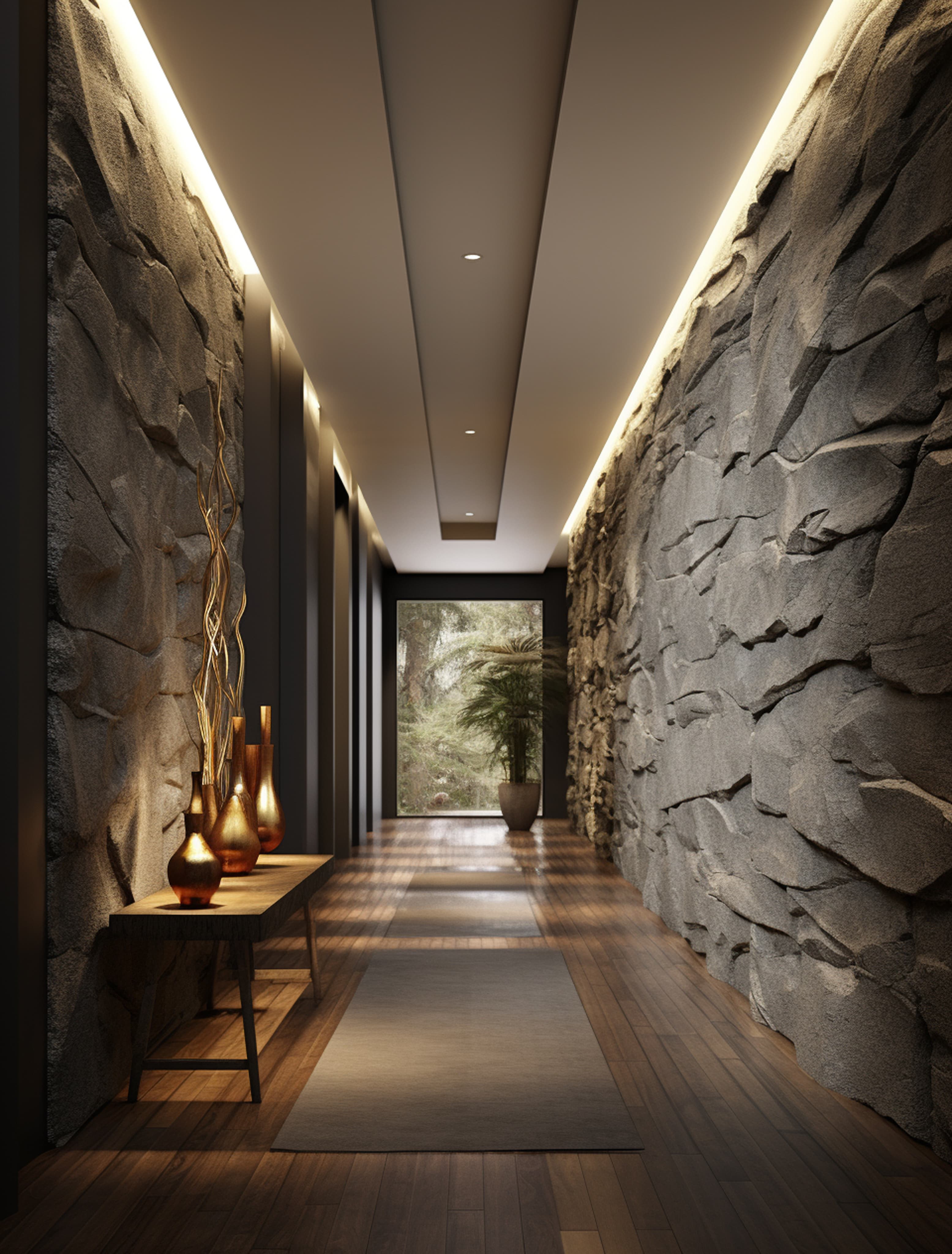 Architectural hallway lighting